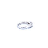 Platinum Women's Ring with 1.75CTW Radiant Cut and Cushion Cut Natural White Diamond