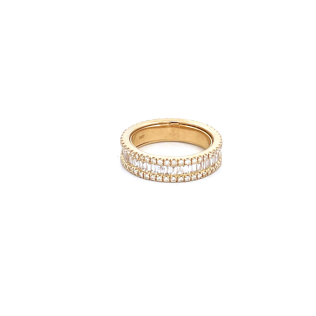 14K Yellow Gold Women's Ring with 2.2CTW Natural White Diamonds