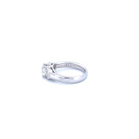 Platinum Women's Ring with 1.75CTW Radiant Cut and Cushion Cut Natural White Diamond