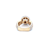 14K Yellow Gold Women's Ring with 4.05CTW Natural White Diamond