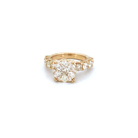 14K Yellow Gold Women's Ring with 3.80CTW Natural White Diamonds