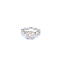 14K White Gold with 1.75CTW Natural White Diamond Women's Ring