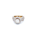 14K Yellow Gold Women's Ring with 4.05CTW Natural White Diamond