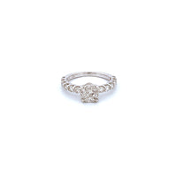 14K White Gold with 1.22CTW Natural White Diamond Women's Ring