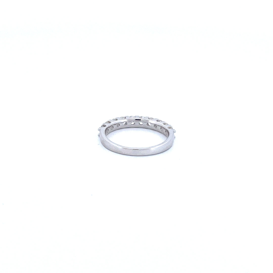 14K White Gold with 0.90CTW Natural White Diamond Women's Ring