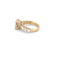 14K Yellow Gold Women's Ring with 3.80CTW Natural White Diamonds