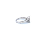 14K White Gold with 2.86CTW Natural White Diamond Women's Ring