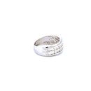 14K White Gold Men's Pinky Ring with 1.21CTW Natural White Diamonds