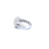 14K White Gold with 3.26CTW Natural White Diamond Women's Ring