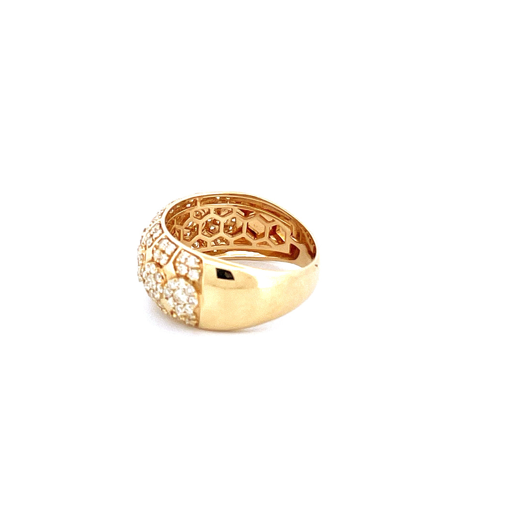 14K Yellow Gold Men's Pinky Ring with 1.44CTW Natural White Diamonds