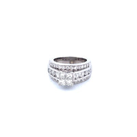 14K White Gold Women's Ring with 3.00CTW Natural White Diamonds