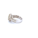 14K White Gold Women's Ring with 3.74CTW Natural White Diamonds