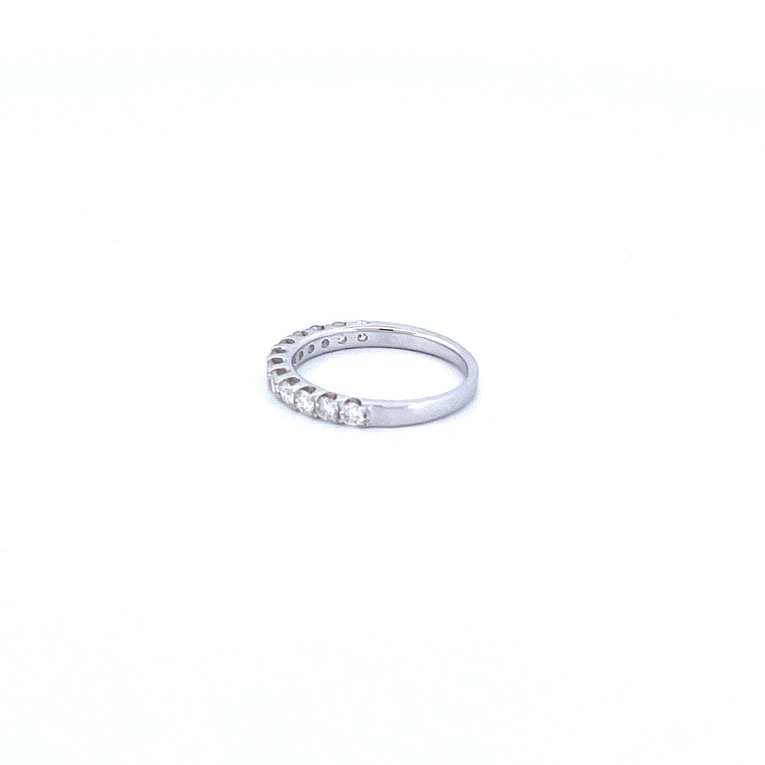 14K White Gold with 0.66CTW Natural White Diamond Women's Ring