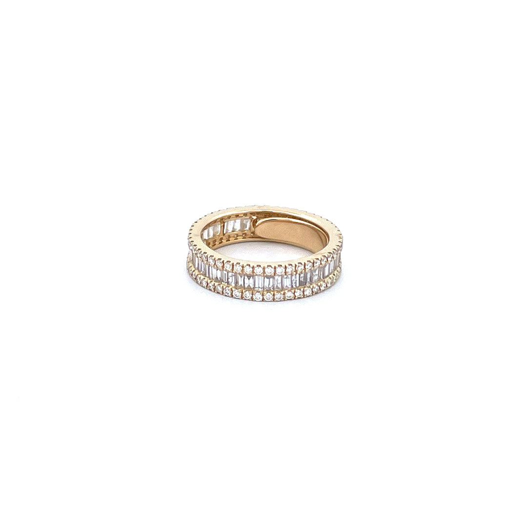 14K Yellow Gold with 2.2CTW Natural White Diamond Women's Ring