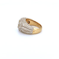 14K Yellow Gold Men's Pinky Ring with 3.78CTW Natural White Diamonds