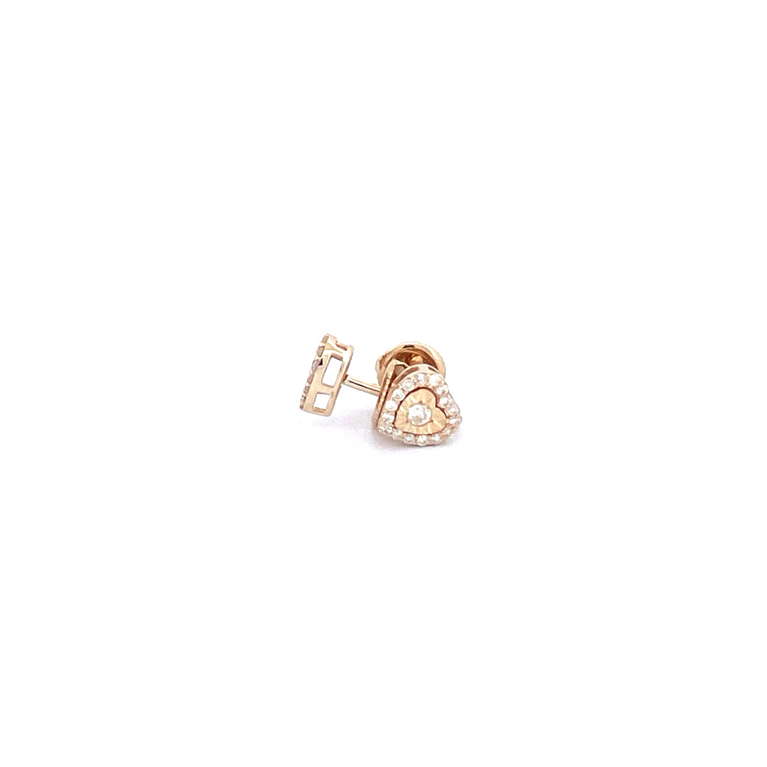 14K Yellow Gold Earrings with 0.26CTW Natural White Diamond