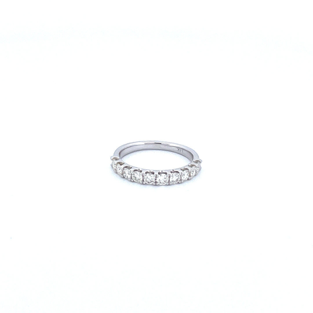 14K White Gold with 0.90CTW Natural White Diamond Women's Ring