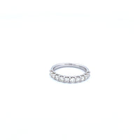 14K White Gold with 0.90CTW Natural White Diamond Women's Ring