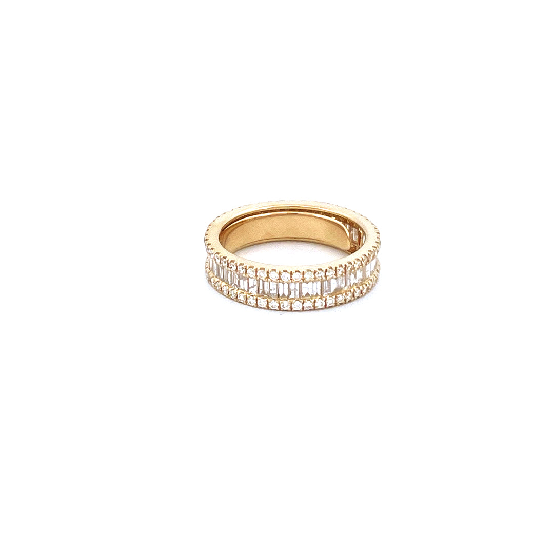 14K Yellow Gold Women's Ring with 2.2CTW Natural White Diamonds