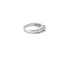 14K White Gold Women's Ring with 1.08CTW Natural White Diamonds